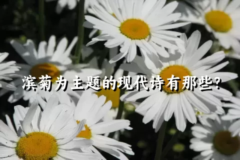 滨菊为主题的现代诗有那些？