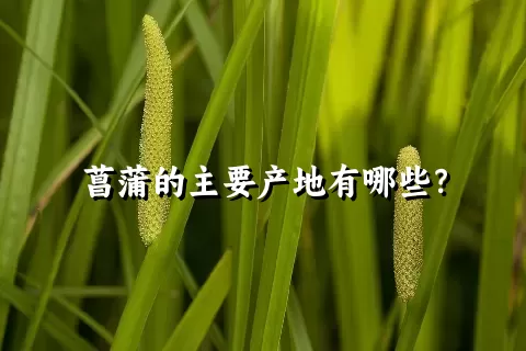 菖蒲的主要产地有哪些？