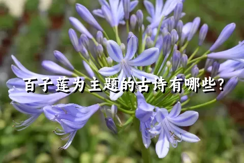 百子莲为主题的古诗有哪些？