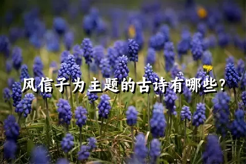风信子为主题的古诗有哪些？