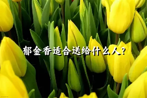 郁金香适合送给什么人？