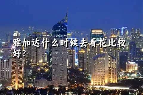 雅加达什么时候去看花比较好？