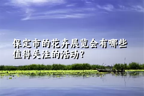 保定市的花卉展览会有哪些值得关注的活动？