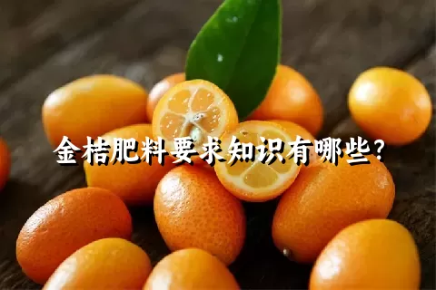 金桔肥料要求知识有哪些？