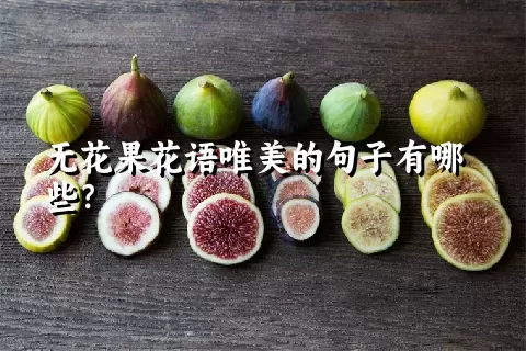 无花果花语唯美的句子有哪些？