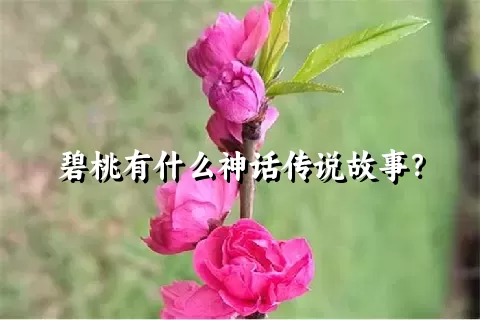 碧桃有什么神话传说故事？