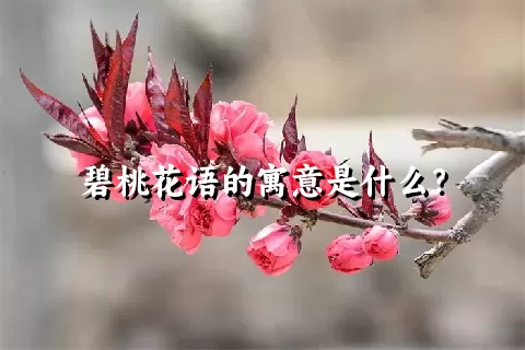 碧桃花语的寓意是什么？