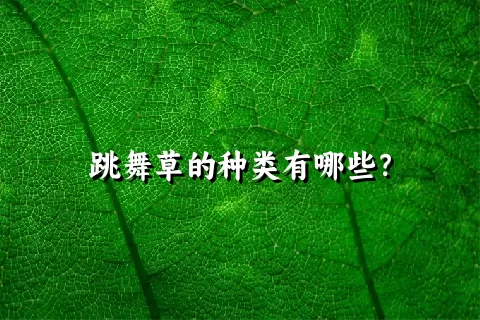 跳舞草的种类有哪些？