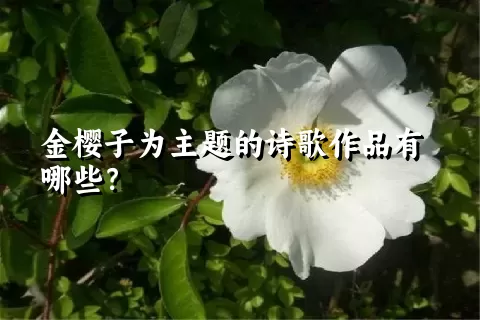 金樱子为主题的诗歌作品有哪些？