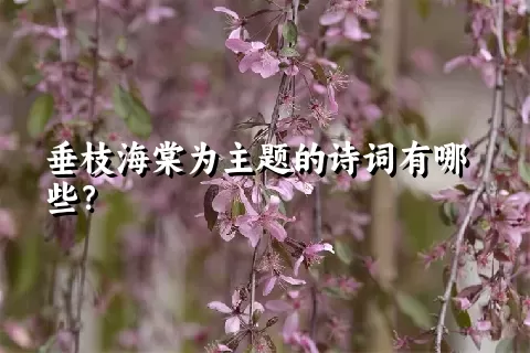 垂枝海棠为主题的诗词有哪些？