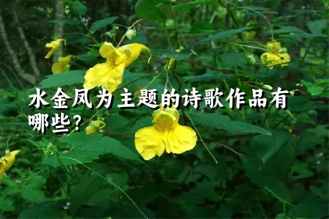水金凤为主题的诗歌作品有哪些？