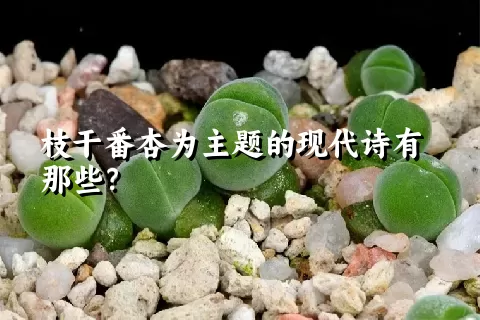 枝干番杏为主题的现代诗有那些？