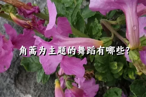 角蒿为主题的舞蹈有哪些？