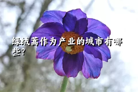 绿绒蒿作为产业的城市有哪些？