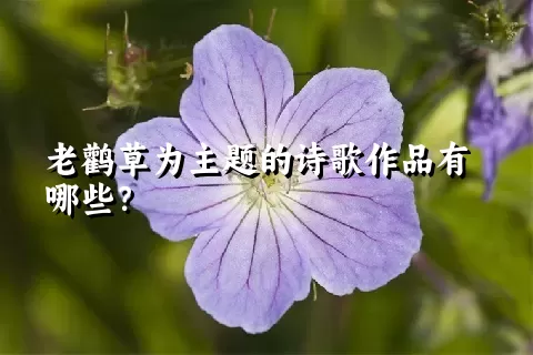 老鹳草为主题的诗歌作品有哪些？