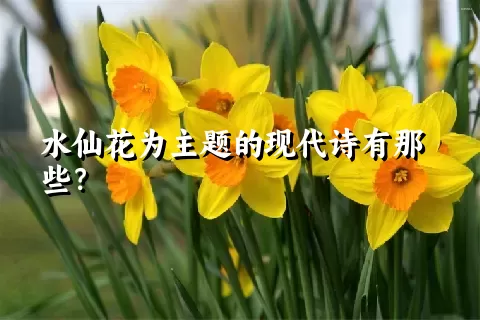 水仙花为主题的现代诗有那些？