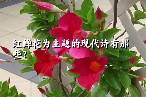 红蝉花为主题的现代诗有那些？
