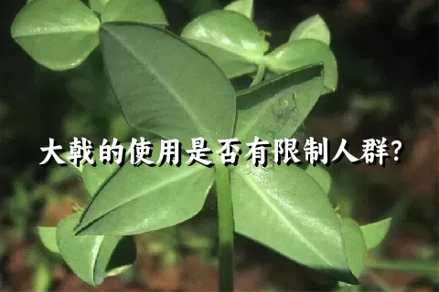 大戟的使用是否有限制人群？