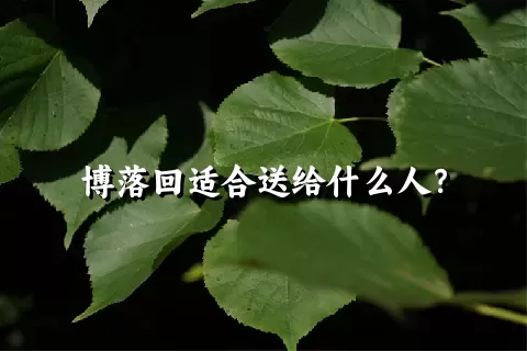 博落回适合送给什么人？